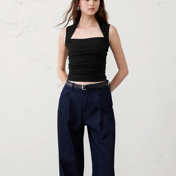 Banana Republic Factory Tops - Banana Republic Soft Stretch Side-Shirred Top